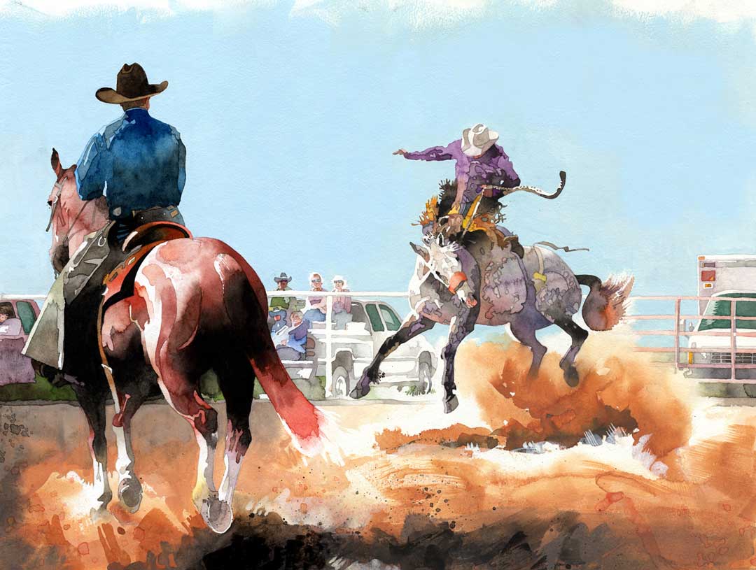 Montgomery-Lee Fine Art | Woodruff Old Timers Bronc Riding